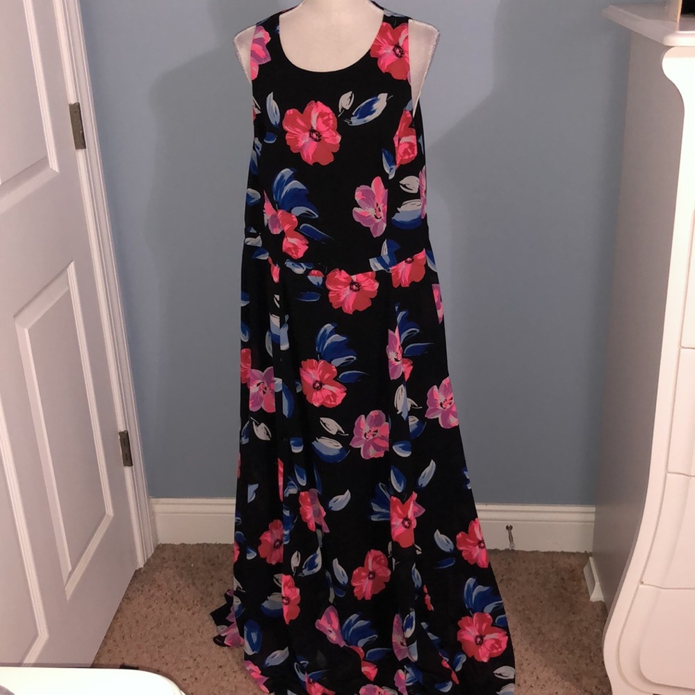 Torrid floral Georgette sleeveless maxi dress - Picture 5 of 10